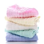 MUKIN Baby Muslin Washcloths - Natural Muslin Cotton Baby Wipes - Soft Newborn Baby Face Towel and Muslin Washcloth for Sensitive Skin- Baby Registry as Shower , 5 Pack 12x12 inches - Image 8